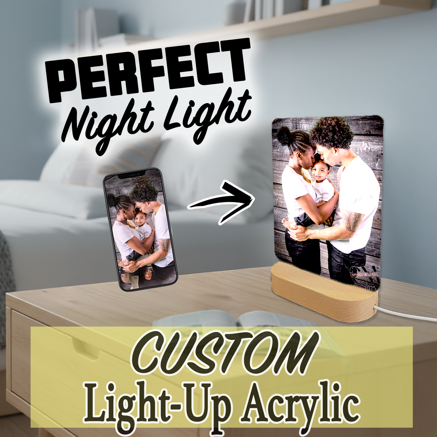 Custom UV Printed Light-Up Acrylic