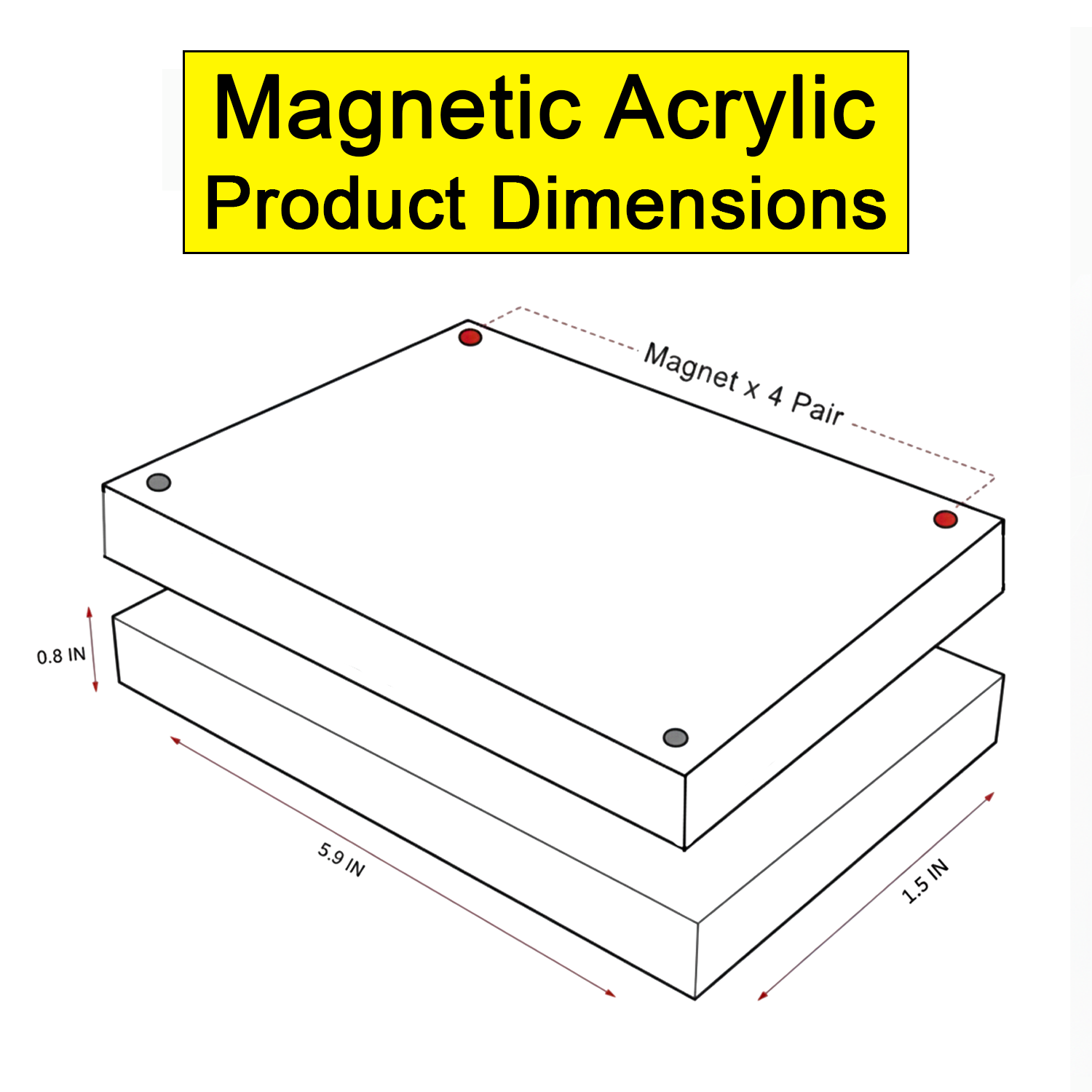 Custom UV Printed Magnetic Acrylic